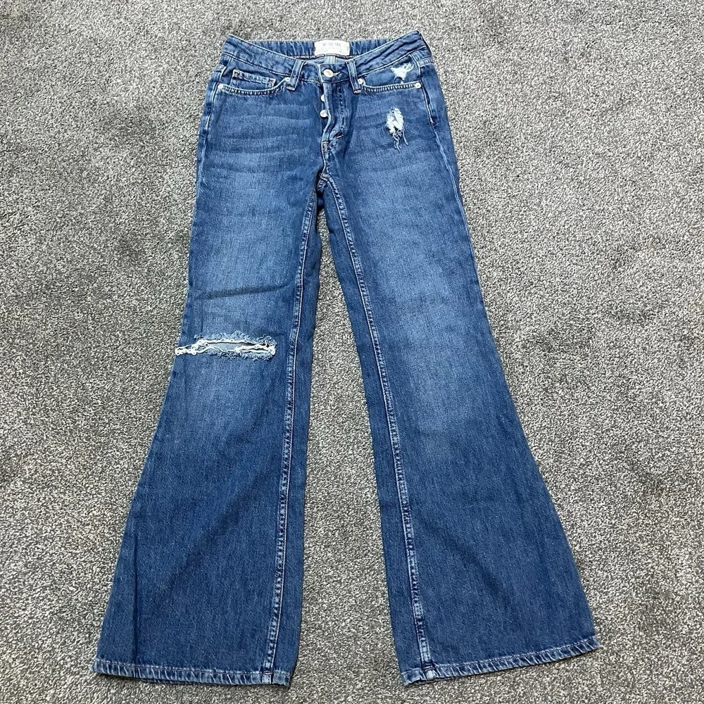 Free People We The Free Jeans SZ 25 Mid Rise Flare Destroyed Button‎ Fly Women's